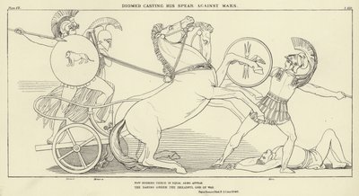 Diomed Casting His Spear Against Mars by John Flaxman